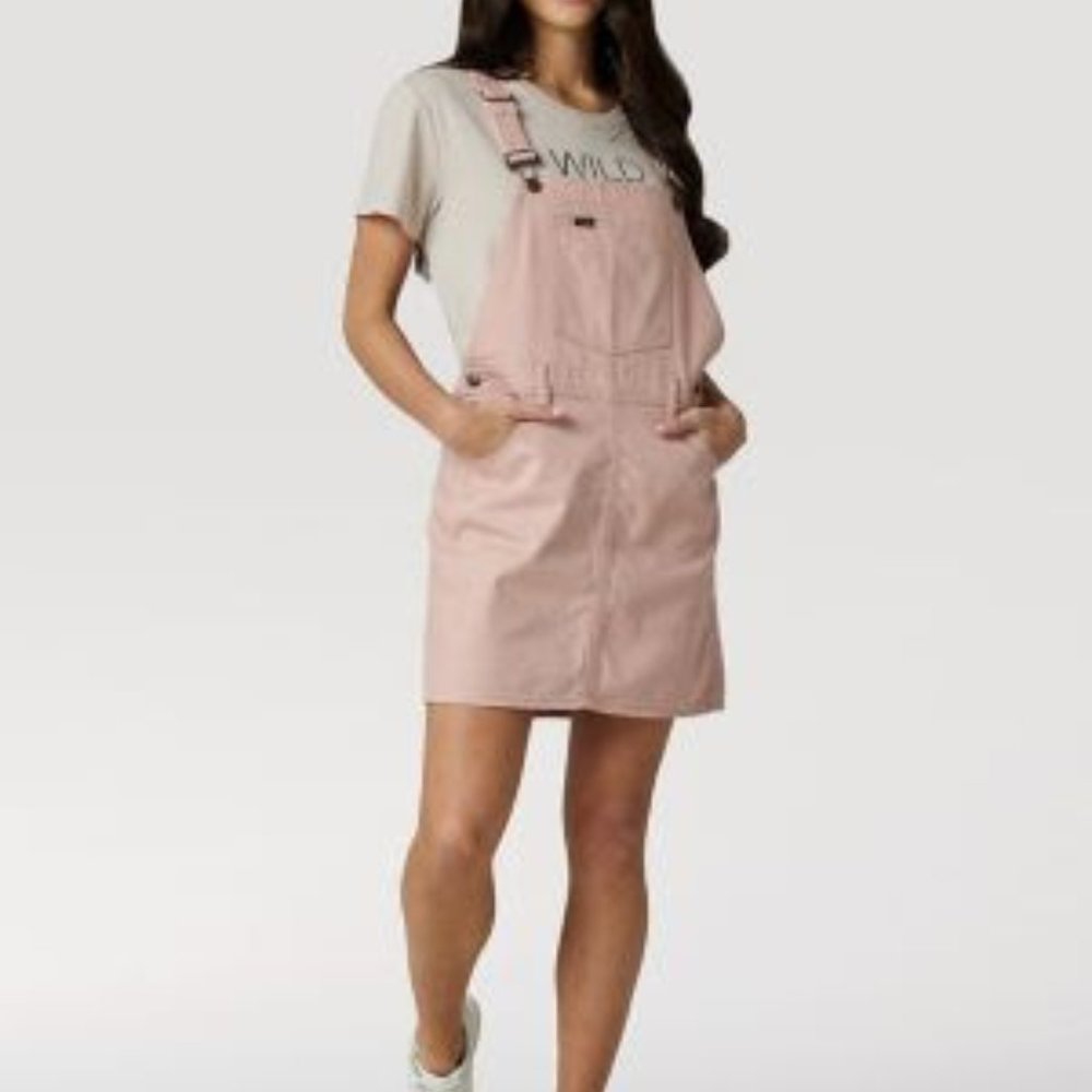 WRANGLER SKIRT OVERALLS, SIZE M/L, DUSTY ROSE